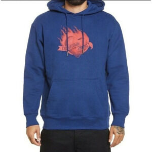 NWOT CHINATOWN MARKET HEART NAVY HOODIE SZ XL